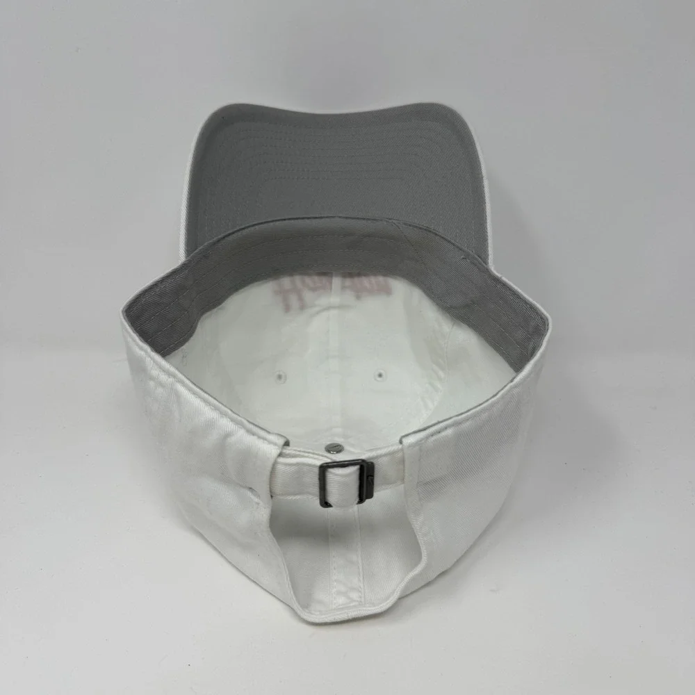 Nike Heritage86 Houston Script Adjustable Hat White Red Cotton Cap‎ 384427-10A